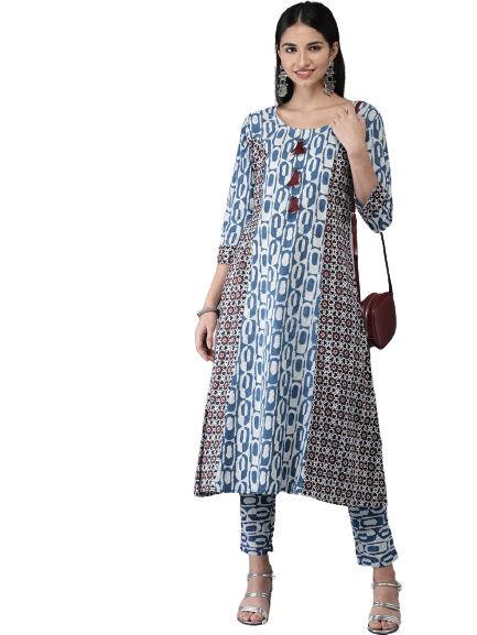 Anouk Women Printed Kurta with Trousers