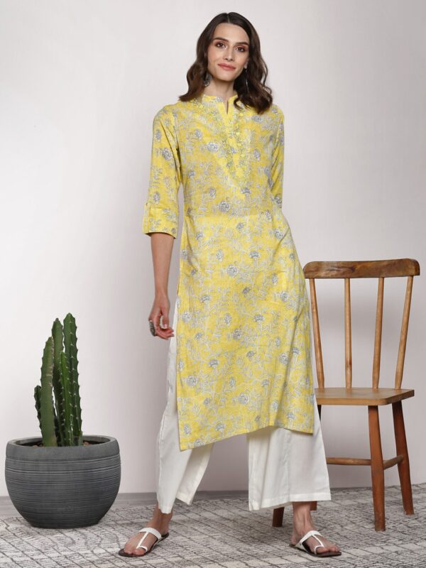 Sangria Women Printed Kurta with Palazzos