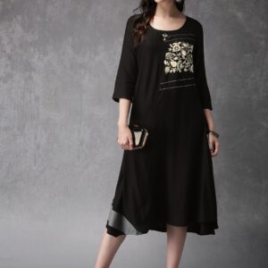 Anouk Women Embroidered A-Line Kurta