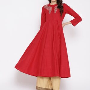 Sangria Women Yoke Design Anarkali Kurta