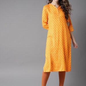 HERE&NOW Women Printed Straight Kurta