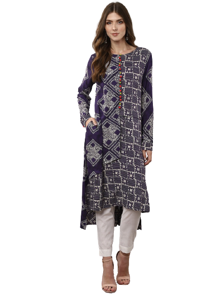 Sangria Women Printed A-Line Kurta