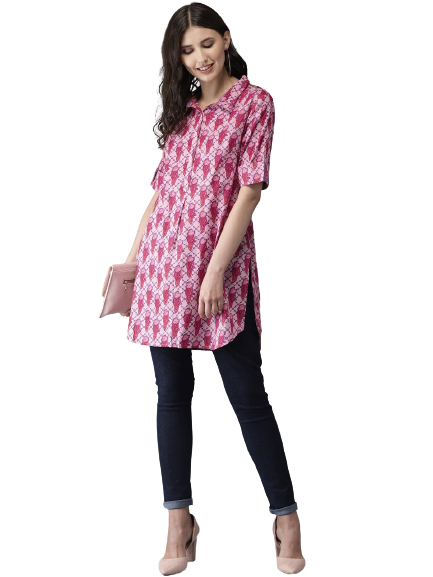 Anouk Women Printed Straight Kurta