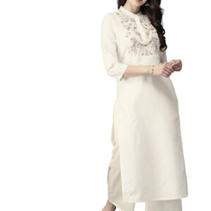 Anouk Women Embroidered Kurta with Palazzos