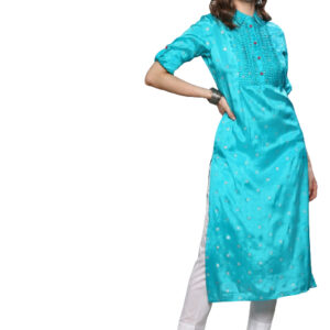 Sangria Women Woven Design Straight Kurta