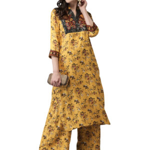 Anouk Women Printed & Embellished Kurta With Palazzos