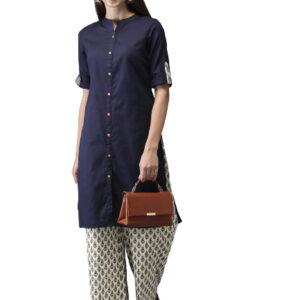 Anouk Women Solid Kurta with Trousers