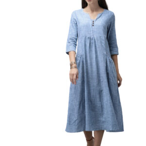 Anouk Women Checked A-Line Kurta