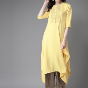 Moda Rapido Women Yoke Design Asymmetric A-Line Kurta