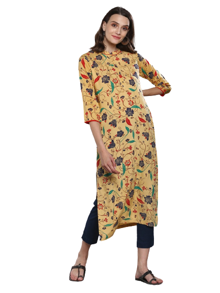 Sangria Women Printed Straight Kurta