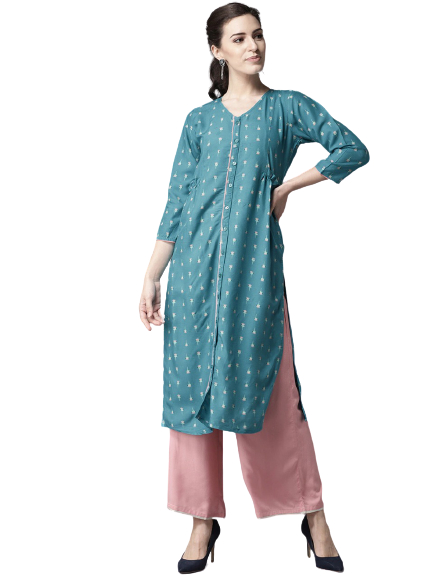 Moda Rapido Women Floral Print Straight Kurta