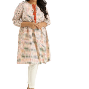 Sztori Plus Size Women Printed A-Line Kurta