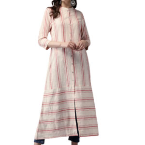 Anouk Women Striped A-Line Kurta