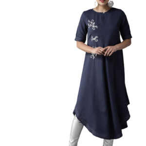 Moda Rapido Women Embroidered Detail A-Line Kurta