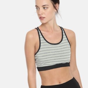 DressBerry Striped Non-Wired Lightly Padded Sports Bra