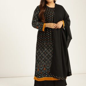 Sztori Plus Size Women Printed Kurta with Palazzos Dupatta