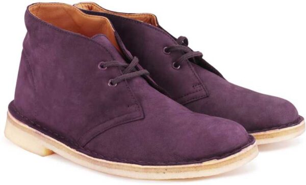 Clarks Desert Boot. Aubergine Corpate Casuals For Women