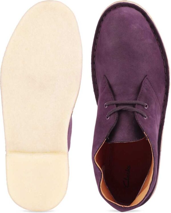 Clarks Desert Boot. Aubergine Corpate Casuals For Women