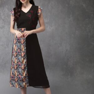 Anouk Women Printed Straight Kurta