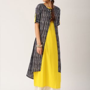 Jaipur Kurti Women Printed Tailored Jacket Kurta