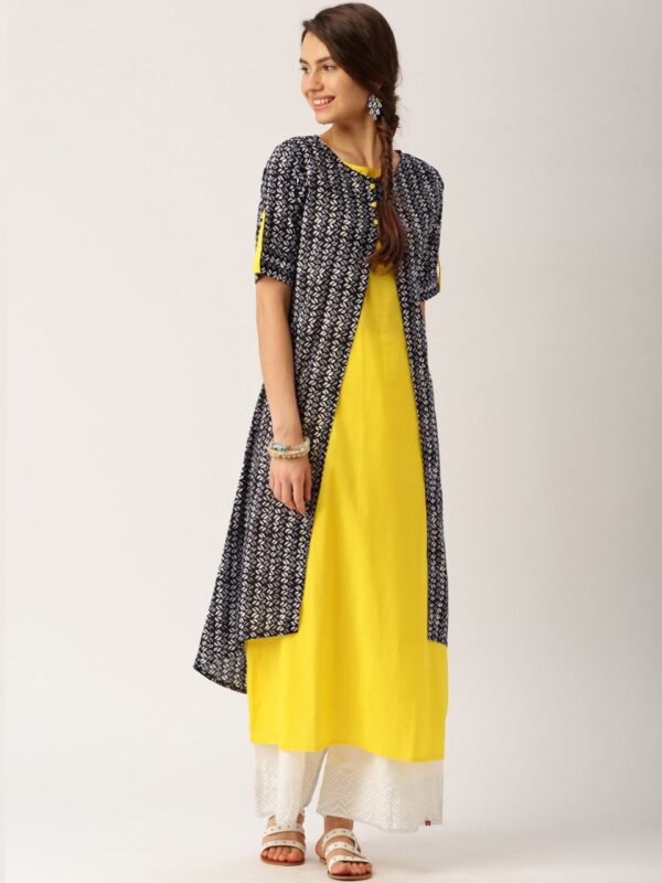 Jaipur Kurti Women Printed Tailored Jacket Kurta