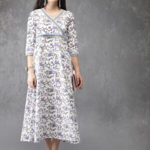 Anouk Women Printed A-Line Fusion Kurta