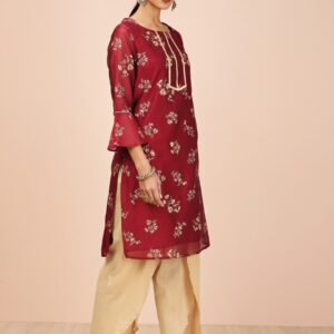 all about you Women Printed Kurta with Dhoti Pants