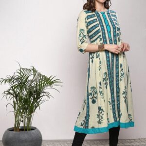 Sangria Women Printed A-Line Kurta