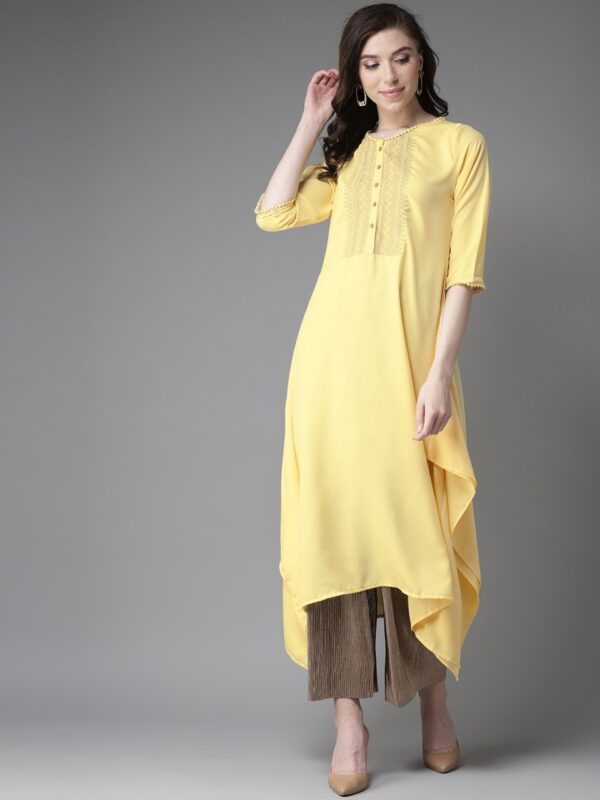 Moda Rapido Women Yoke Design Asymmetric A-Line Kurta