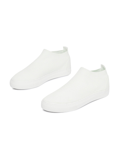 ether Women White Slip-On Sneakers