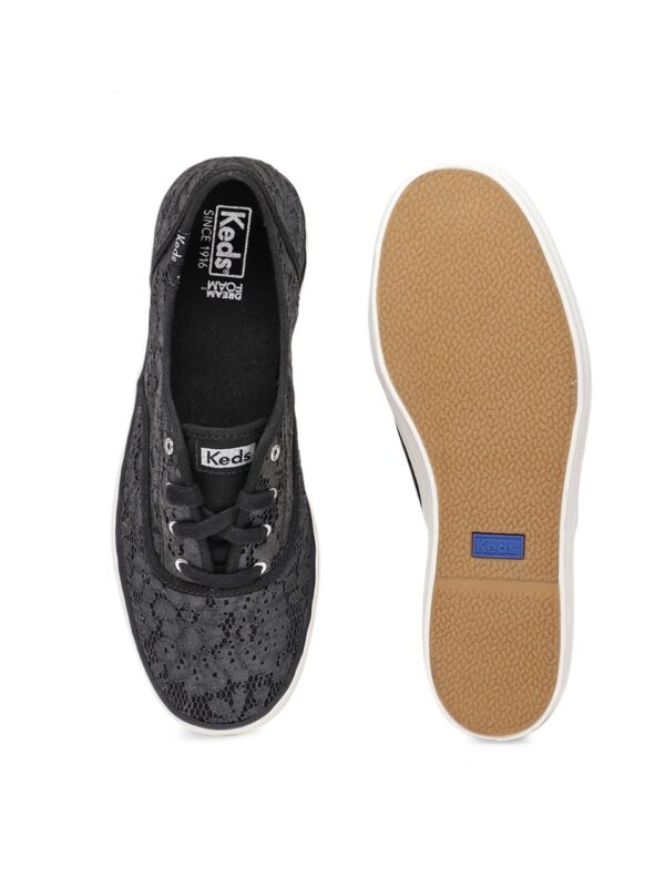 Keds Women Black Self Design Sneakers