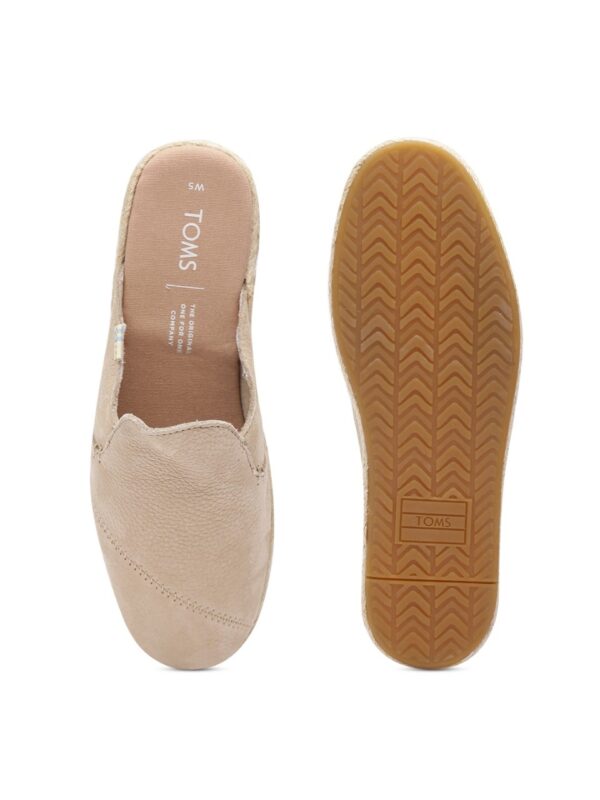 TOMS Women Solid Leather Espadrilles Mules