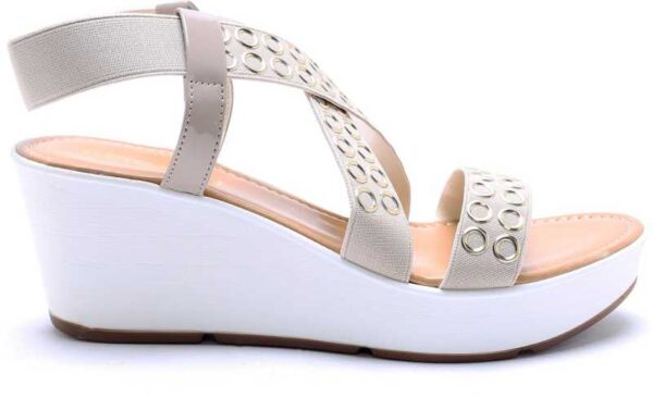 Cerutti  Women Beige, Gold Wedges Sandal