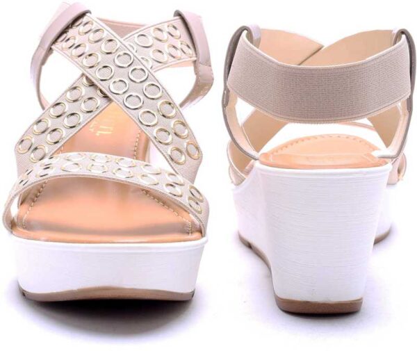 Cerutti  Women Beige, Gold Wedges Sandal