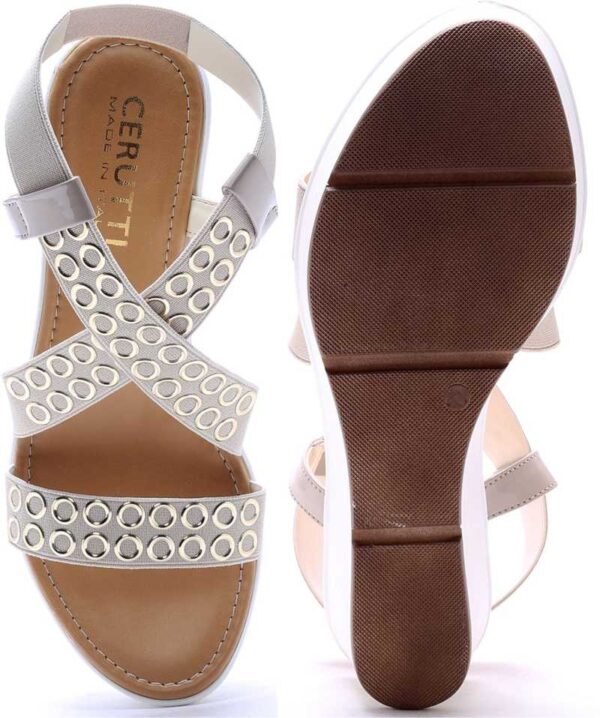 Cerutti  Women Beige, Gold Wedges Sandal