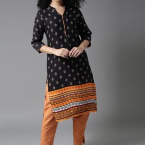 HERE&NOW Women Printed Straight Kurta