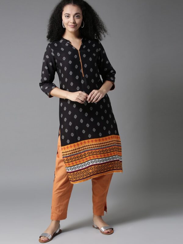 HERE&NOW Women Printed Straight Kurta