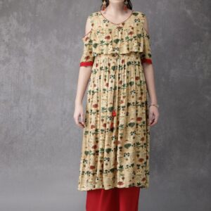 Anouk Women Printed A-Line Kurta