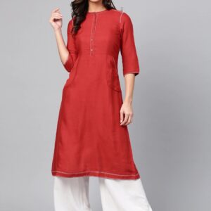 W Women  Solid A-Line Kurta