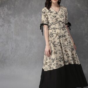 Anouk Women  Floral Printed Anarkali Kurta