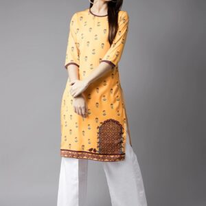 Moda Rapido Women  Floral Printed Straight Kurta