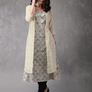 Anouk Women Printed Kurta with Churidar