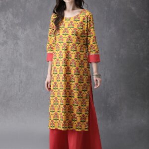 Anouk Women Printed Kurta with Palazzos