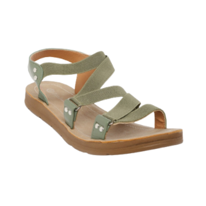 Mast & Harbour Women Olive Green Solid Open Toe Flats