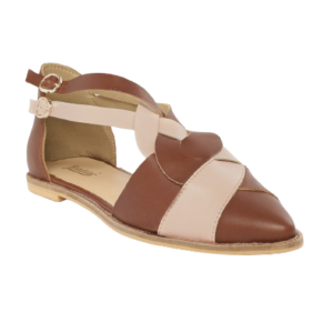 Roadster Women Coffee Brown & Peach-Coloured Colourblocked Flats