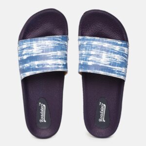 Roadster Women Blue & White Printed Sliders