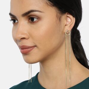 CORSICA Gold-Toned Contemporary Drop Earrings