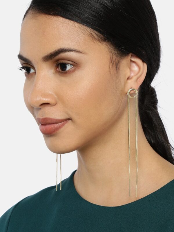 CORSICA Gold-Toned Contemporary Drop Earrings