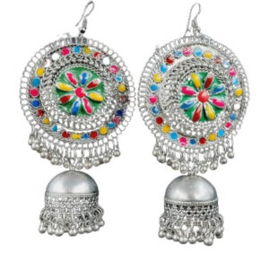 Anouk Oxidized Alloy Jhumka Earrings