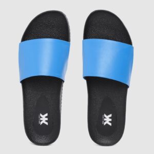 Kook N Keech Women Blue & Black Solid Sliders